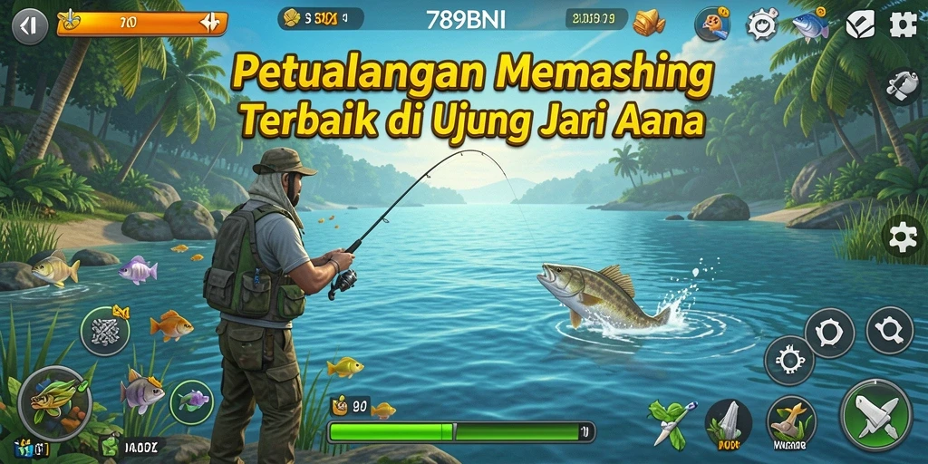 Screenshot utama 789BNI menampilkan gameplay memancing yang seru dan menantang.