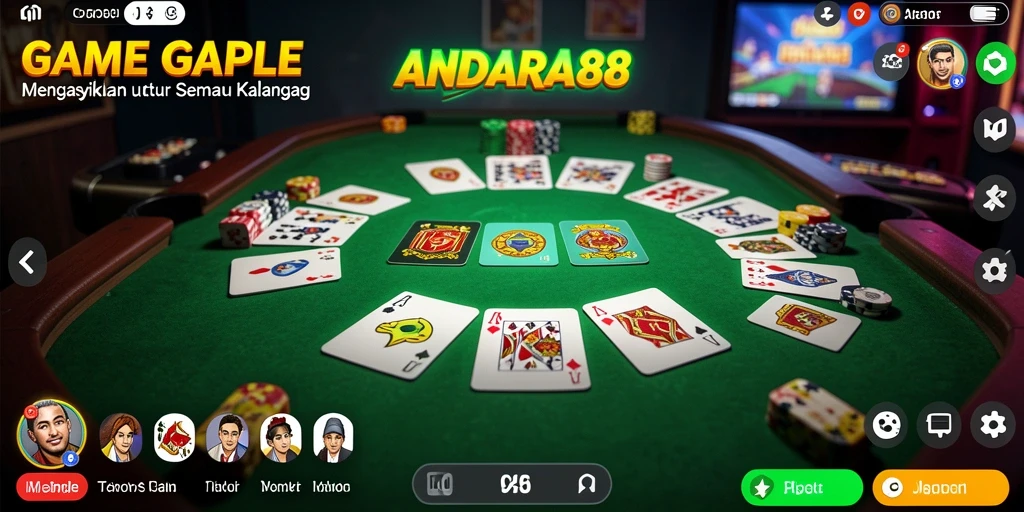 Tampilan gameplay seru dan interaktif di ANDARA88.