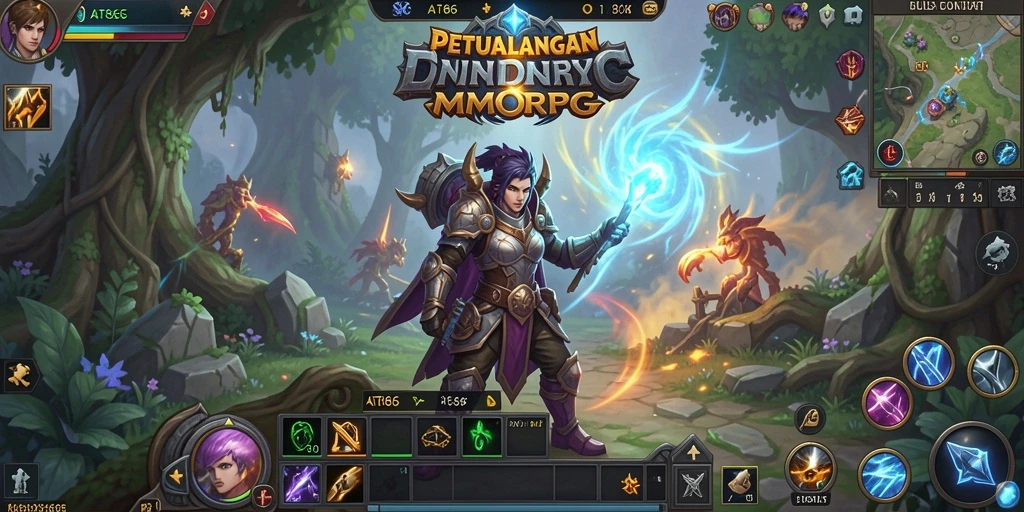 Gameplay seru dan interaksi dalam dunia MMORPG.