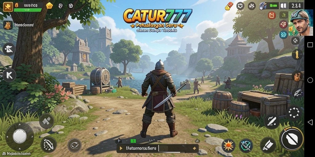 Tampilan gameplay menakjubkan dalam dunia terbuka yang luas.