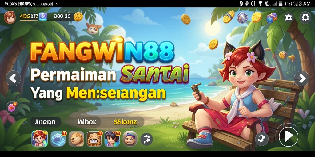 Screenshot FANGWIN88 menampilkan gameplay yang seru dan penuh warna.