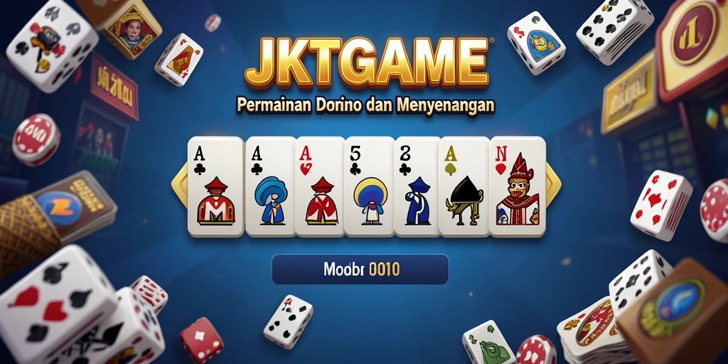 Tampilan gameplay menarik dari JKTGAME saat bermain Domino.