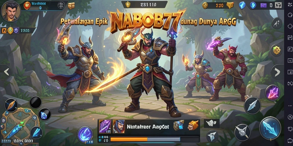 Screenshot gameplay NABOB77 dengan aksi pertempuran seru di dunia ARPG.