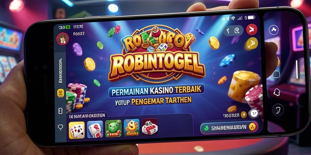 Screenshot utama ROBINTOGEL menampilkan gameplay kasino yang menarik.