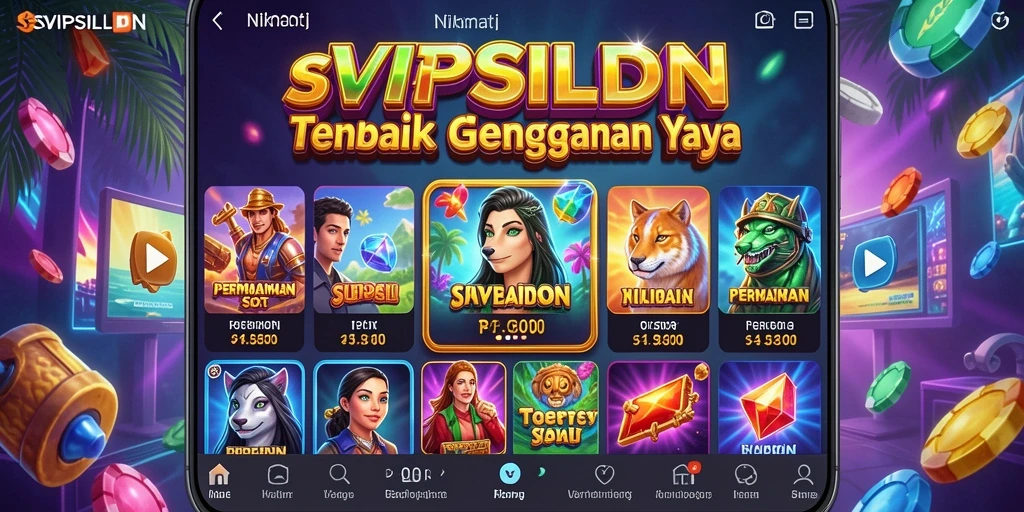 Screenshot gameplay SVIPSILDN menampilkan mesin slot dengan grafik yang menarik.
