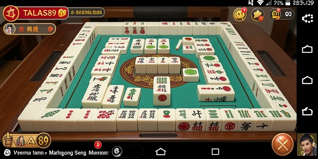 Screenshot permainan TALAS89 dengan tampilan grafis menarik dan gameplay Mahjong.